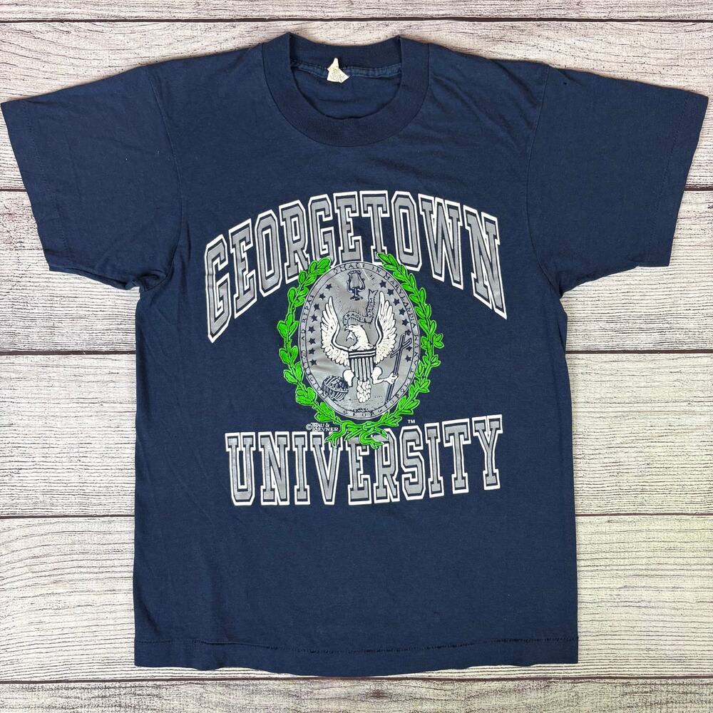 Vintage 1980s Georgetown University Hoyas Screen Stars T-shirt